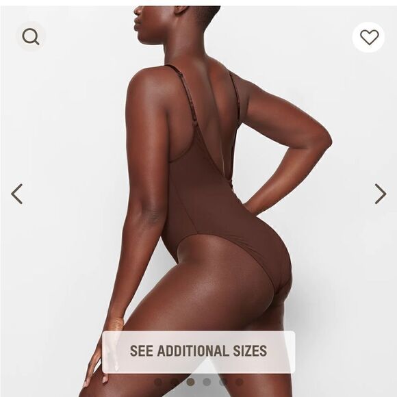 - BNWT Skims Swim Scoop Neck One Piece Cocoa - Picture 3 of 7